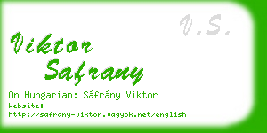 viktor safrany business card